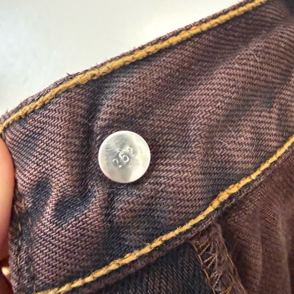 Vintage Y2K Levi's 501 Brown Distressed Jean Shorts Womens Sz 12 W32in Grunge - Picture 10 of 15